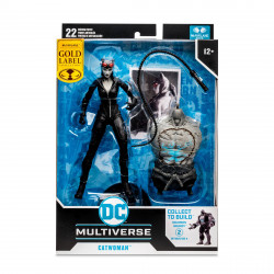 CATWOMAN GOLD LABEL BATMAN ARKHAM CITY DC GAMING FIGURINE BUILD A 18 CM