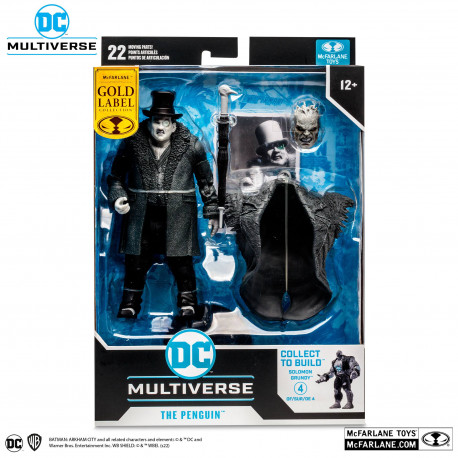 THE PENGUIN GOLD LABEL BATMAN ARKHAM CITY DC GAMING FIGURINE BUILD A 18 CM