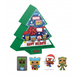 MARVEL HOLIDAY 2022 PACK 4 FIGURINES POCKET POP !