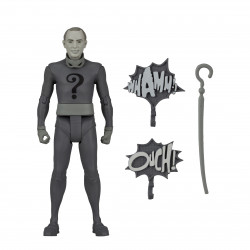 THE RIDDLER DC RETRO FIGURINE BATMAN 66 BLACK & WHITE TV VARIANT 15 CM