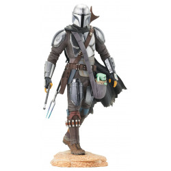 THE MANDALORIAN WITH THE CHILD STAR WARS THE MANDALORIAN STATUE PREMIER COLLECTION 1 7 25 CM