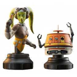 PACK 2 BUSTES HERA AND CHOPPER STAR WARS REBELS 15 CM