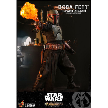 STAR WARS THE MANDALORIAN - FIGURINE BOBA FETT REPAINT ARMOR 1/6 30 CM