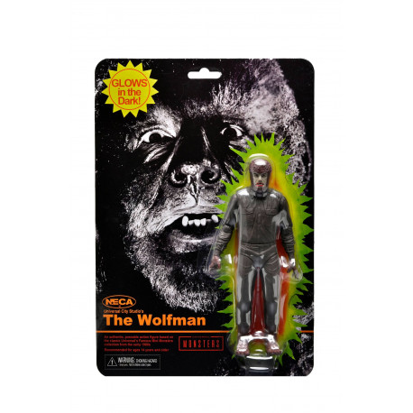 THE WOLFMAN RETRO GLOW IN THE DARK UNIVERSAL MONSTERS FIGURINE 18 CM