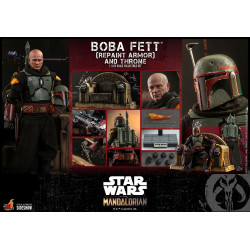 BOBA FETT REPAINT ARMOR AND THRONE STAR WARS THE MANDALORIAN FIGURINE 30 CM