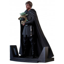 LUKE SKYWALKER & GROGU STAR WARS THE MANDALORIAN STATUETTE PREMIER COLLECTION 25 CM