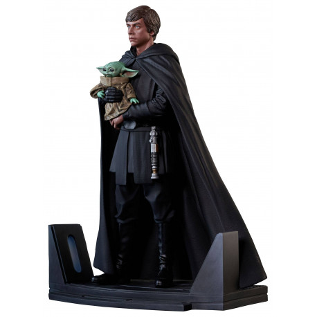 LUKE SKYWALKER & GROGU STAR WARS THE MANDALORIAN STATUETTE PREMIER COLLECTION 25 CM