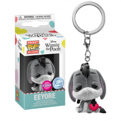 EEYORE W/HEART FLOCKED DISNEY POCKET POP 4 CM