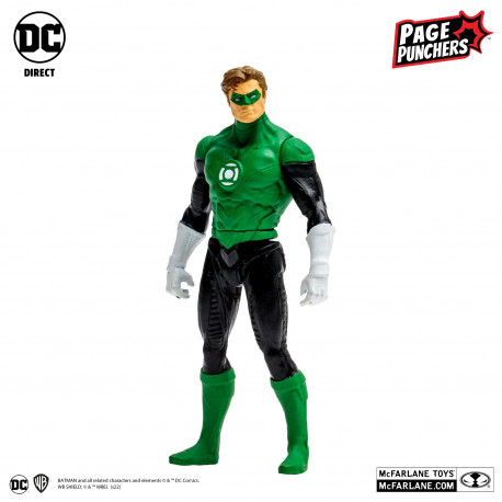 GREEN LANTERN HAL JORDAN DC DIRECT FIGURINE ET COMIC BOOK PAGE PUNCHERS 8 CM