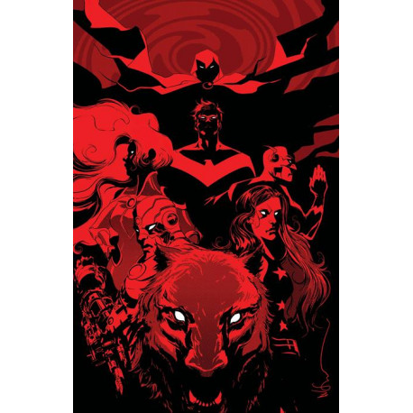 KNIGHT TERRORS TITANS 1 OF 2 CVR D DUSTIN NGUYEN MIDNIGHT CARD STOCK VAR