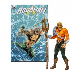 DC DIRECT PAGE PUNCHERS FIGURINE ET COMIC BOOK AQUAMAN (AQUAMAN) 18 CM