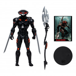 BLACK MANTA DC DIRECT PAGE PUNCHERS FIGURINE ET COMIC BOOK AQUAMAN 18 CM