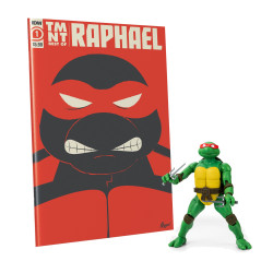 RAPHAEL TORTUES NINJA FIGURINE ET COMIC BOOK BST AXN X IDW EXCLUSIVE 13 CM