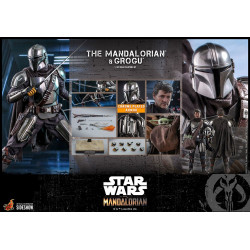 THE MANDALORIAN AND GROGU STAR WARS THE MANDALORIAN PACK 2 FIGURINES 30 CM