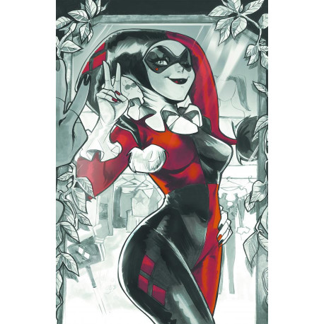 HARLEY QUINN BLACK WHITE REDDER 3 OF 6 CVR B MIRKA ANDOLFO VAR