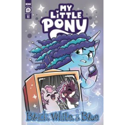 MY LITTLE PONY BLACK WHITE BLUE 1 CVR B HALL