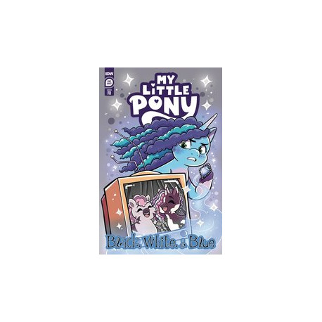 MY LITTLE PONY BLACK WHITE BLUE 1 CVR B HALL