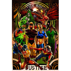 JUSTICE SOCIETY OF AMERICA 8 OF 12 CVR B TONY HARRIS CARD STOCK VAR