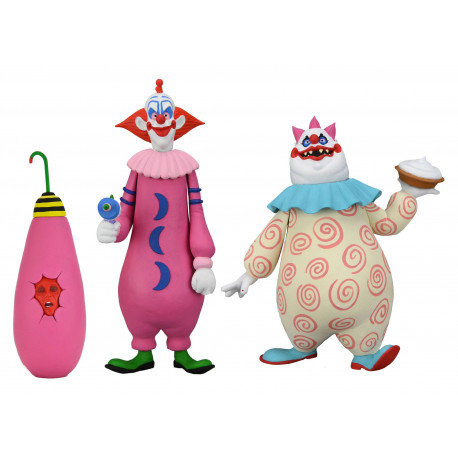 SLIM AND CHUBBY KILLER KLOWNS FROM OUTER SPACE PACK 2 FIGURINES TOONY TERRORS 15 CM