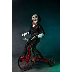 BILLY WITH TRICYCLE SAW FIGURINE SONORE 30 CM