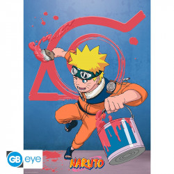NARUTO ENFANT ET EMBLEME KONOHA POSTER CHIBI 52X38