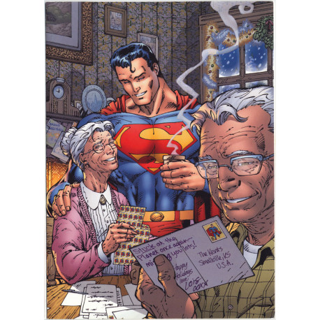SUPERMAN 8 CVR D JIM LEE DC HOLIDAY CARD SPECIAL EDITION VAR