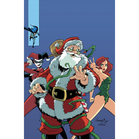 HARLEY QUINN 35 CVR C JON SOMMARIVA SANTA CARD STOCK VAR