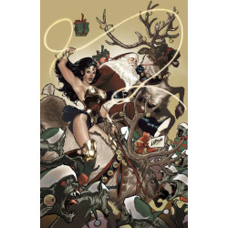 WONDER WOMAN 4 CVR D PABLO VILLALOBOS SANTA CARD STOCK VAR