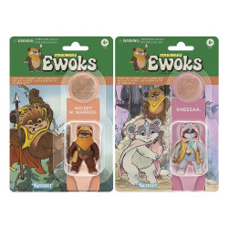 WICKET W WARRICK ET KNEESAA STAR WARS EWOKS VINTAGE COLLECTION FIGURINES 10 CM