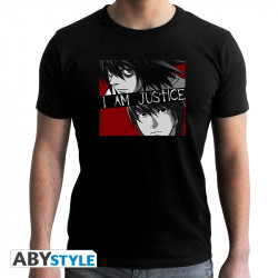 DEATH NOTE T SHIRT I AM JUSTICE TAILLE L