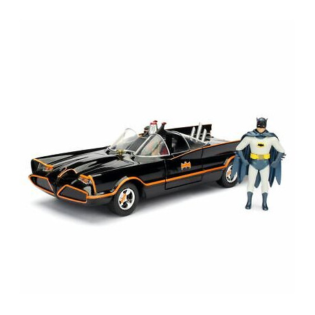 BATMAN 1966 CLASSIC TV SERIES BATMOBILE METAL AVEC FIGURINE