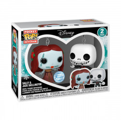 HOLIDAY JACK AND SALLY L ETRANGE NOEL DE MR JACK PACK 2 PORTE-CLES POP VINYL 4 CM
