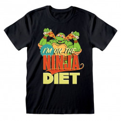 I M ON THE NINJA DIET TMNT T-SHIRT TAILLE XL