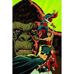 JUSTICE LEAGUE VS GODZILLA VS KONG 5 OF 7 CVR C MICHAEL CHO CARD STOCK VAR