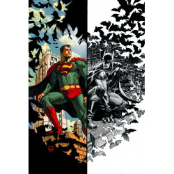 BATMAN SUPERMAN WORLDS FINEST 25 CVR D DAVE JOHNSON CARD STOCK VAR