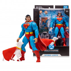 SUPERMAN AND KRYPTO DC COLLECTOR FIGURINE RETURN OF SUPERMAN 18 CM