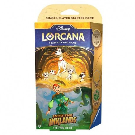 DECK DE DEMARRAGE AMBER EMERALD INTO THE INKLANDS EN ANGLAIS DISNEY LORCANA TCG