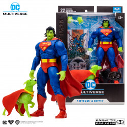 SUPERMAN AND KRYPTO PLATINUM EDITION DC COLLECTOR FIGURINE RETURN OF SUPERMAN 18 CM