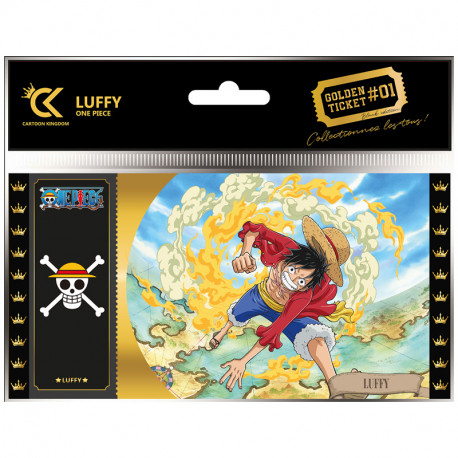 LUFFY ONE PIECE BLACK TICKET GOLDEN TICKET 01