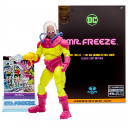 MR FREEZE BLACK LIGHT GOLD LABEL DC MULTIVERSE FIGURINE 18 CM