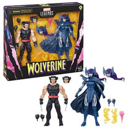 PACK 2 FIGURINES WOLVERINE AND PSYLOCKE WOLVERINE 50TH ANNIVERSARY MARVEL LEGENDS 15 CM