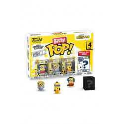 ROLLER SKATING STUART MINIONS PACK 4 FIGURINES BITTY POP VINYL 2 CM