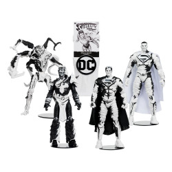 PACK DE 4 SUPERMAN SERIES SKETCH GOLD LABEL DC DIRECT PAGE PUNCHERS FIGURINES ET COMIC BOOK 18 CM
