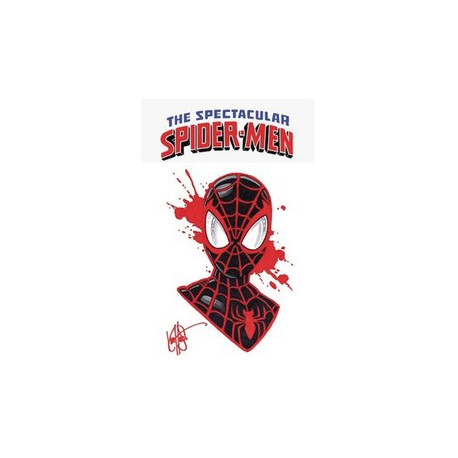 DF SPECTACULAR SPIDER-MEN 1 SGN REMARKED HAESER MORALES 