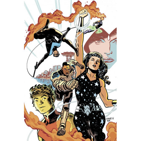 TITANS 14 CVR B CHRIS SAMNEE CARD STOCK VAR