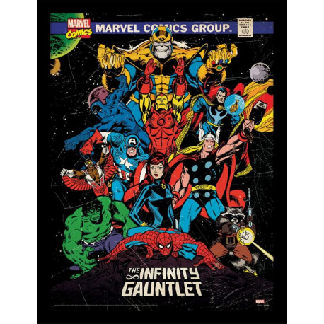 AVENGERS 30 X 40 CM COLLECTOR PRINT FRAMED