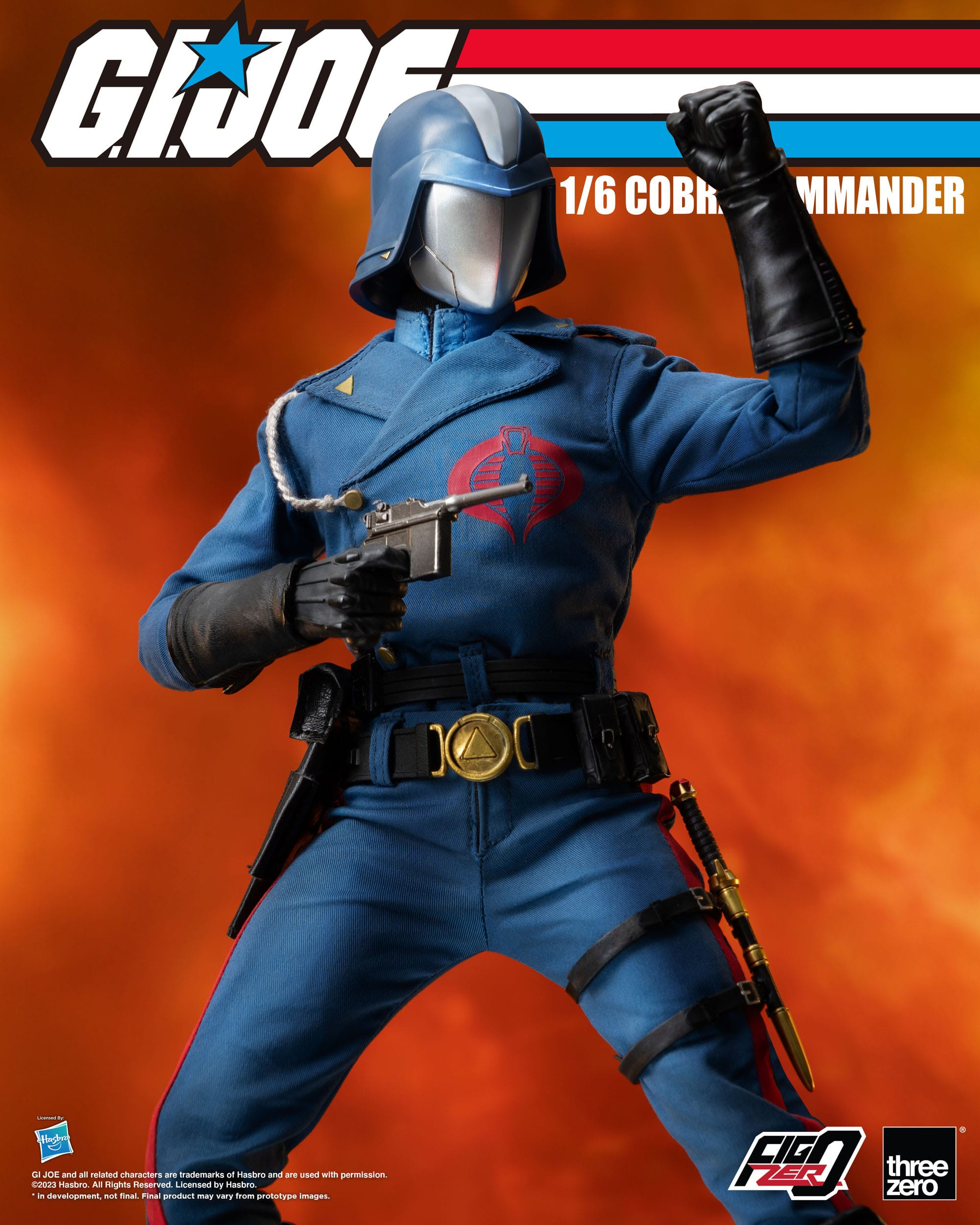 COBRA COMMANDER G I JOE FIGURINE FIGZERO 30 CM