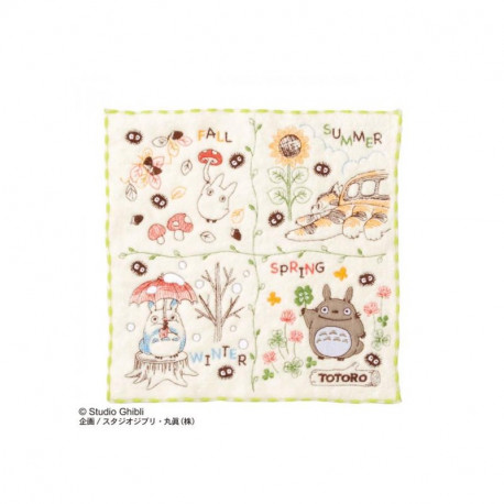 MINI SERVIETTE COURONNE DE NOIX MON VOISIN TOTORO 25 X 25 CM
