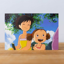 CARTE POSTALE SATSUKI ET MEI GOUTER MON VOISIN TOTORO