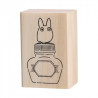 TAMPONS EN BOIS TOTORO BLANC ET BOUTEILLE D ENCRE MON VOISIN TOTORO